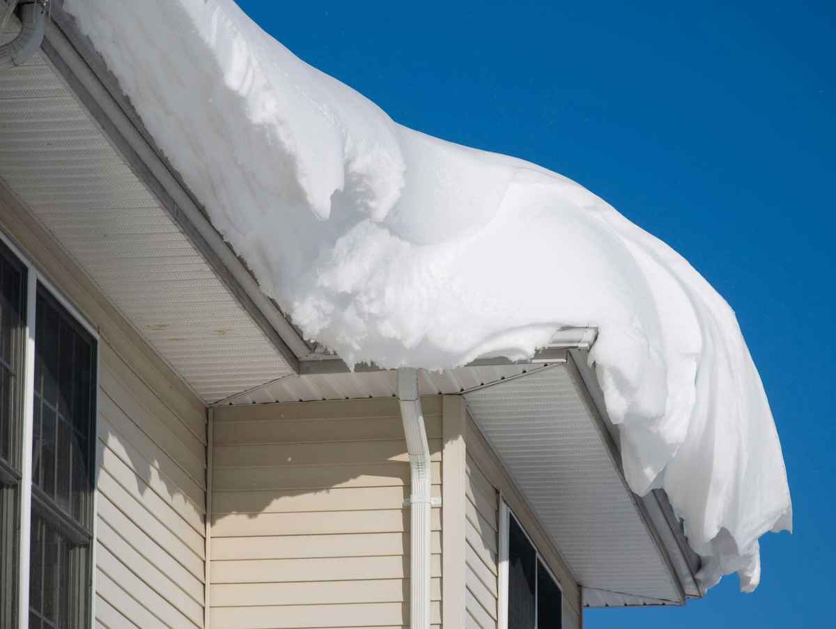 snow covered roof