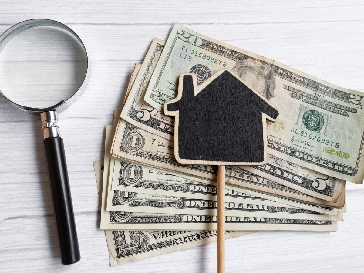 House icon and money symbolizing roof maintenance cost